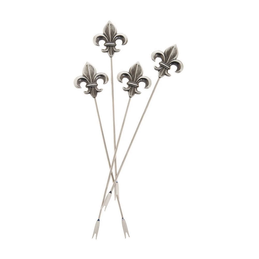 Thirstystone Fleur-de-Lis 4-pc. Appetizer Pick Set 1 Thirstystone Fleur-de-Lis 4-pc. Appetizer Pick Set