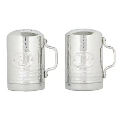 Old Dutch Stainless Steel Hammered Salt & Pepper Shaker Set