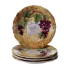 Certified International Gilded Wine 4-pc. Dinner Plate Set