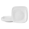 Corelle Boutique Square Vivid White 8-piece Lunch & Dinner Plate Set