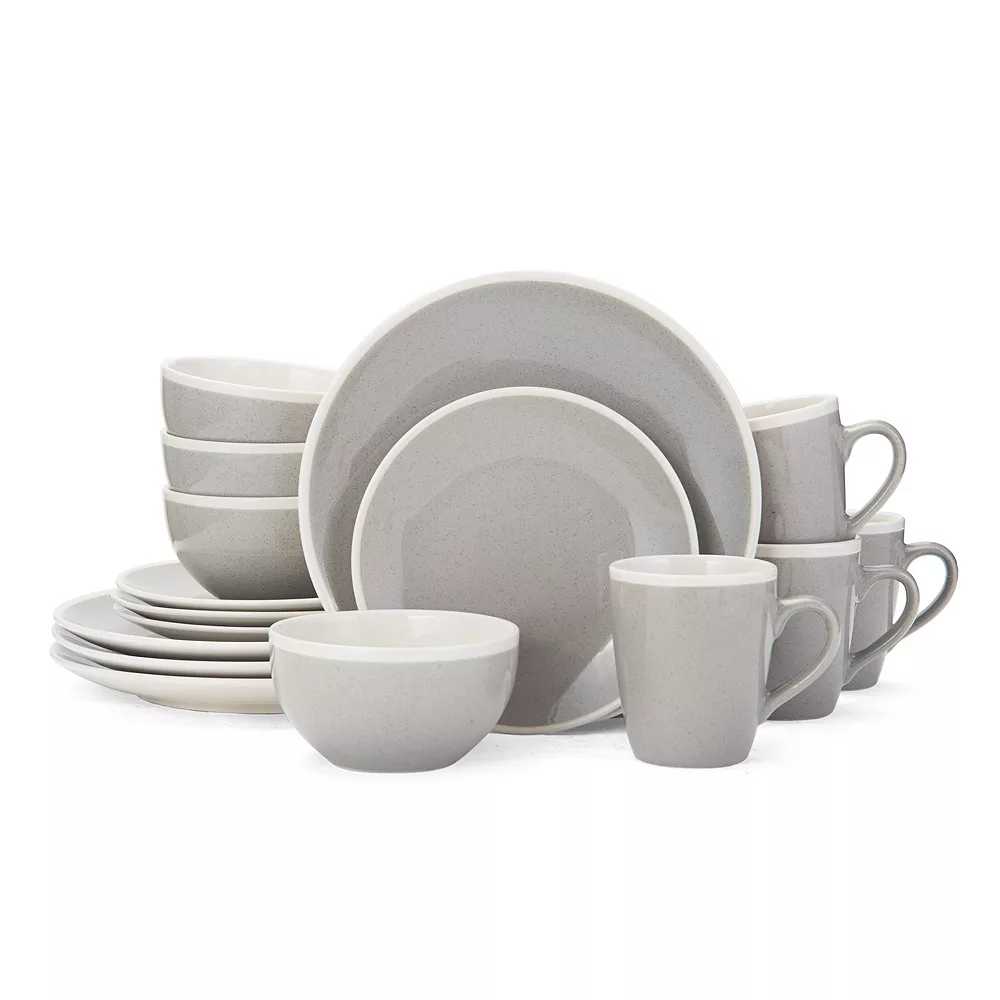 Gourmet Basics By Mikasa 16-piece Melanie Gray Dinnerware Set 1 Gourmet Basics By Mikasa 16-piece Melanie Gray Dinnerware Set