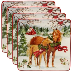 CERTIFIED INTL Certified International Christmas On The Farm 4-pc. Dinner Plate Set