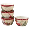 CERTIFIED INTL Certified International Holiday Wishes 4-pc. Ice Cream Bowl Set