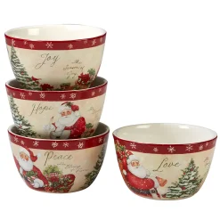 CERTIFIED INTL Certified International Holiday Wishes 4-pc. Ice Cream Bowl Set