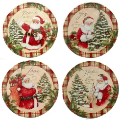 CERTIFIED INTL Certified International Holiday Wishes 4-pc. Canape Plate Set