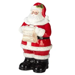 CERTIFIED INTL Certified International Holiday Wishes Santa Cookie Jar