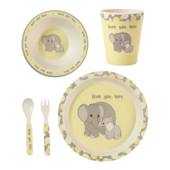 Precious Moments Set Of 5 Mealtime Elephant Gift Set