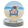 Certified International Hot Dogs 6-pc. Salad Plate Set
