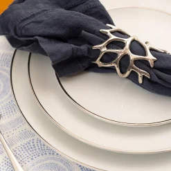 10 Strawberry Street Coupe Silver Line 6-pc. Salad Plate Set -Mikasa Sales 3890347 ALT2