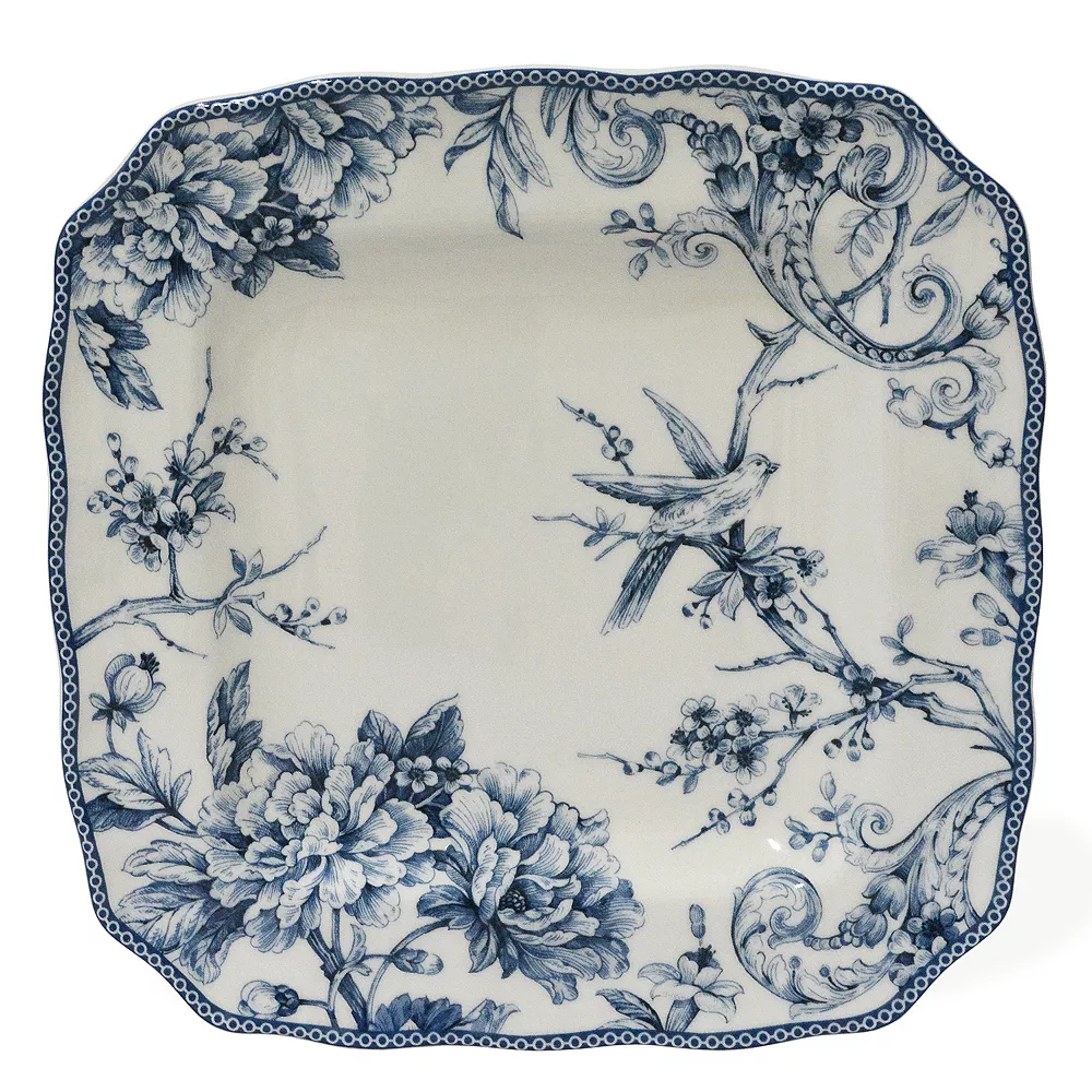 222 Fifth Adelaide Blue 16-pc. Square Dinnerware Set 3 222 Fifth Adelaide Blue 16-pc. Square Dinnerware Set - Image 3