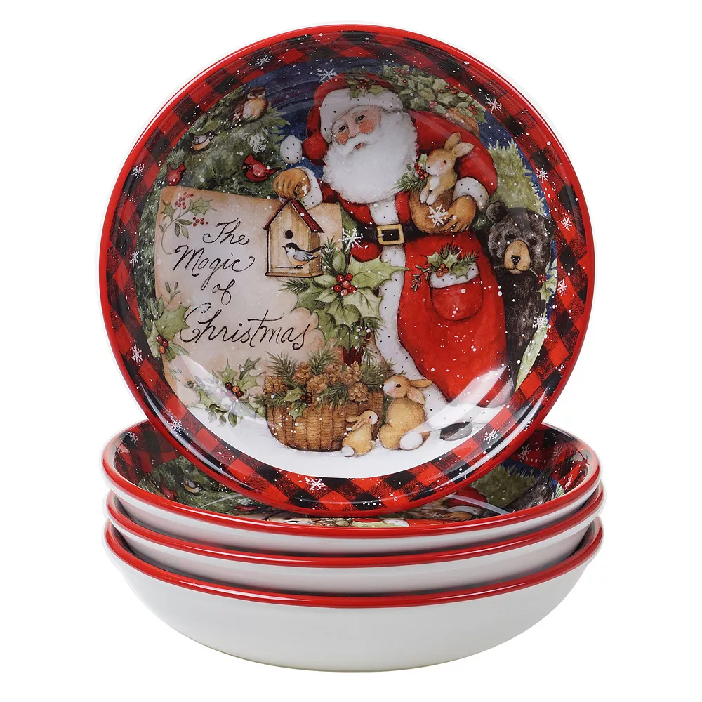 Certified International Magic Of Christmas Santa 4-pc. Soup Bowl Set 1 Certified International Magic Of Christmas Santa 4-pc. Soup Bowl Set