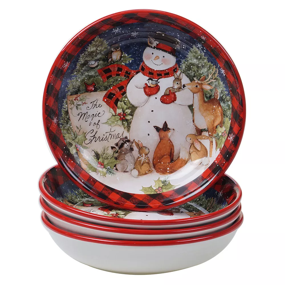 Certified International Magic Of Christmas Snowman 4-pc. Soup Bowl Set 1 Certified International Magic Of Christmas Snowman 4-pc. Soup Bowl Set