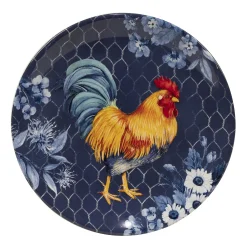 Certified International Indigo Rooster 4-pc. Salad Plate Set -Mikasa Sales 4987915 ALT3