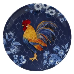 Certified International Indigo Rooster 4-pc. Salad Plate Set -Mikasa Sales 4987915 ALT4