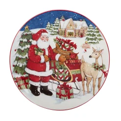 Certified International Santa's Workshop 4-pc. Dessert Plate Set -Mikasa Sales 5178417 ALT3