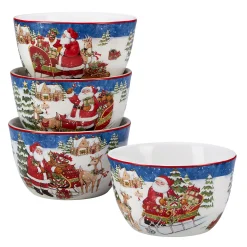 Certified International Santa's Workshop 4-pc. Ice Cream Bowl Set