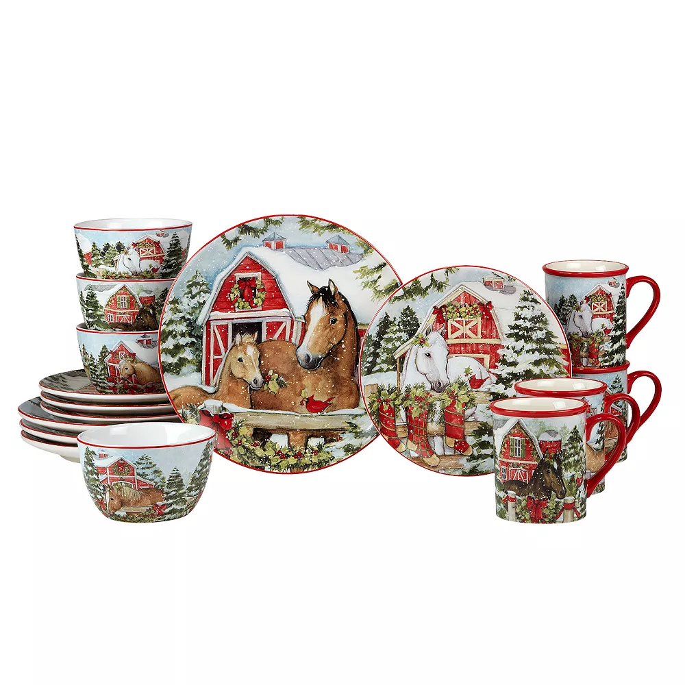 Certified International Homestead Christmas 16-pc. Dinnerware Set 1 Certified International Homestead Christmas 16-pc. Dinnerware Set