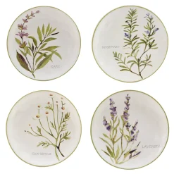 Certified International Fresh Herbs 4-pc. Salad Plate Set