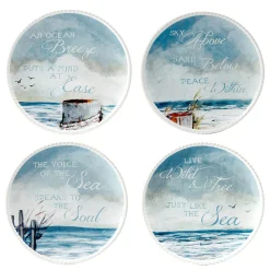 Certified International Shorebirds 4-pc. Canape Plate Set