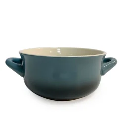 Gibson Living Crock-Pot 30oz Artisan Stoneware Soup Bowl W/ Handle, 2 Pack, Gray Gradient -Mikasa Sales 5713001 ALT2