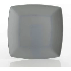 Gibson Living Gibson Home 16 Piece Square Melamine Dinnerware Set Plates, Bowls, & Cups, Grey -Mikasa Sales 5791533 ALT2