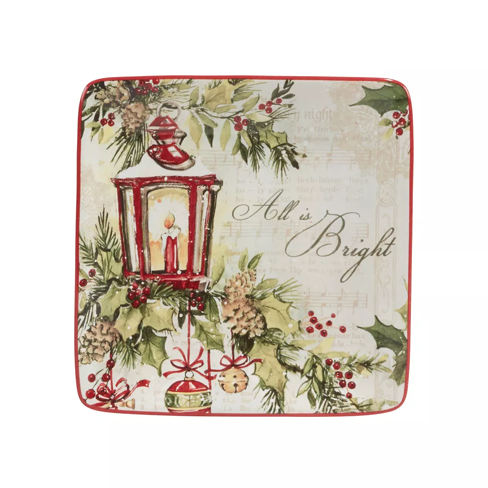 Certified International Silent Night 4-pc. Canape Plate Set 4 Certified International Silent Night 4-pc. Canape Plate Set - Image 4