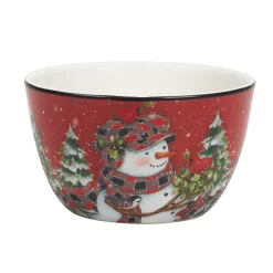Certified International Christmas Lodge Snowman 4-pc. Ice Cream Bowl Set -Mikasa Sales 5829307 ALT2