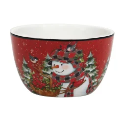 Certified International Christmas Lodge Snowman 4-pc. Ice Cream Bowl Set -Mikasa Sales 5829307 ALT3