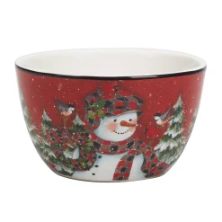 Certified International Christmas Lodge Snowman 4-pc. Ice Cream Bowl Set -Mikasa Sales 5829307 ALT4