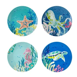 Celebrate Together Summer Celebrate Together™ Summer Sea Creature 4-pc. Melamine Salad Plate Set