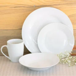 10 Strawberry Street Simply White 16-pc. Round Dinnerware Set -Mikasa Sales 5959210 ALT2