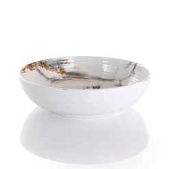 Elama Fine Sculpture 12 Piece Lightweight Melamine Dinnerware Set In White -Mikasa Sales 5959461 ALT3