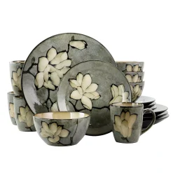 Gibson Elite Dakari 16 Piece Stoneware Dinnerware Set In Grey, Service For 4 7 Gibson Elite Dakari 16 Piece Stoneware Dinnerware Set In Grey, Service For 4 -Mikasa Sales 5959721 ALT3