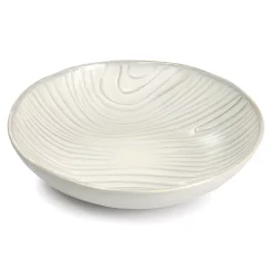 Martha Stewart Wood Pattern 12 Piece Stoneware Dinnerware Set In Off-White -Mikasa Sales 5959964 ALT2