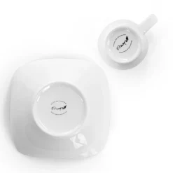 Elama Hayes 16 Piece Square Porcelain Dinnerware Set In White -Mikasa Sales 5960812 ALT2