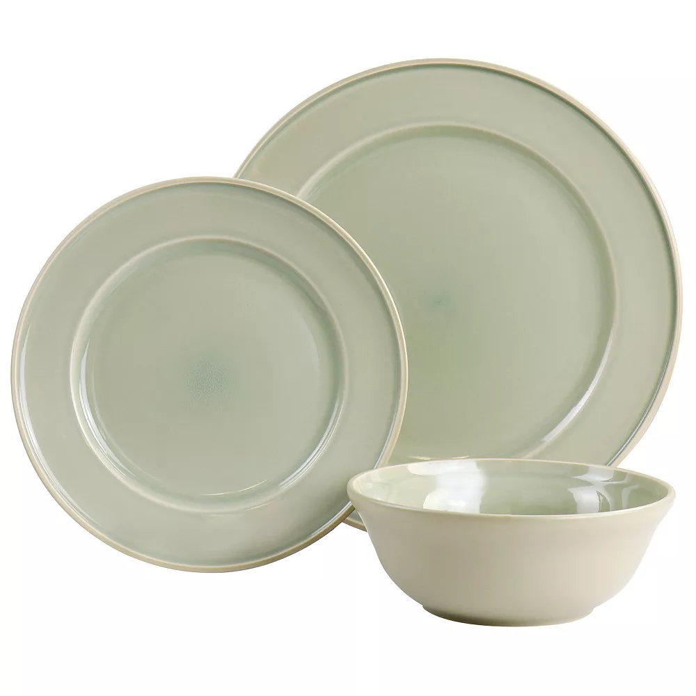 Martha Stewart 12 Piece Reactive Glaze Stoneware Dinnerware Set In Sharkey Grey 2 Martha Stewart 12 Piece Reactive Glaze Stoneware Dinnerware Set In Sharkey Grey - Image 2