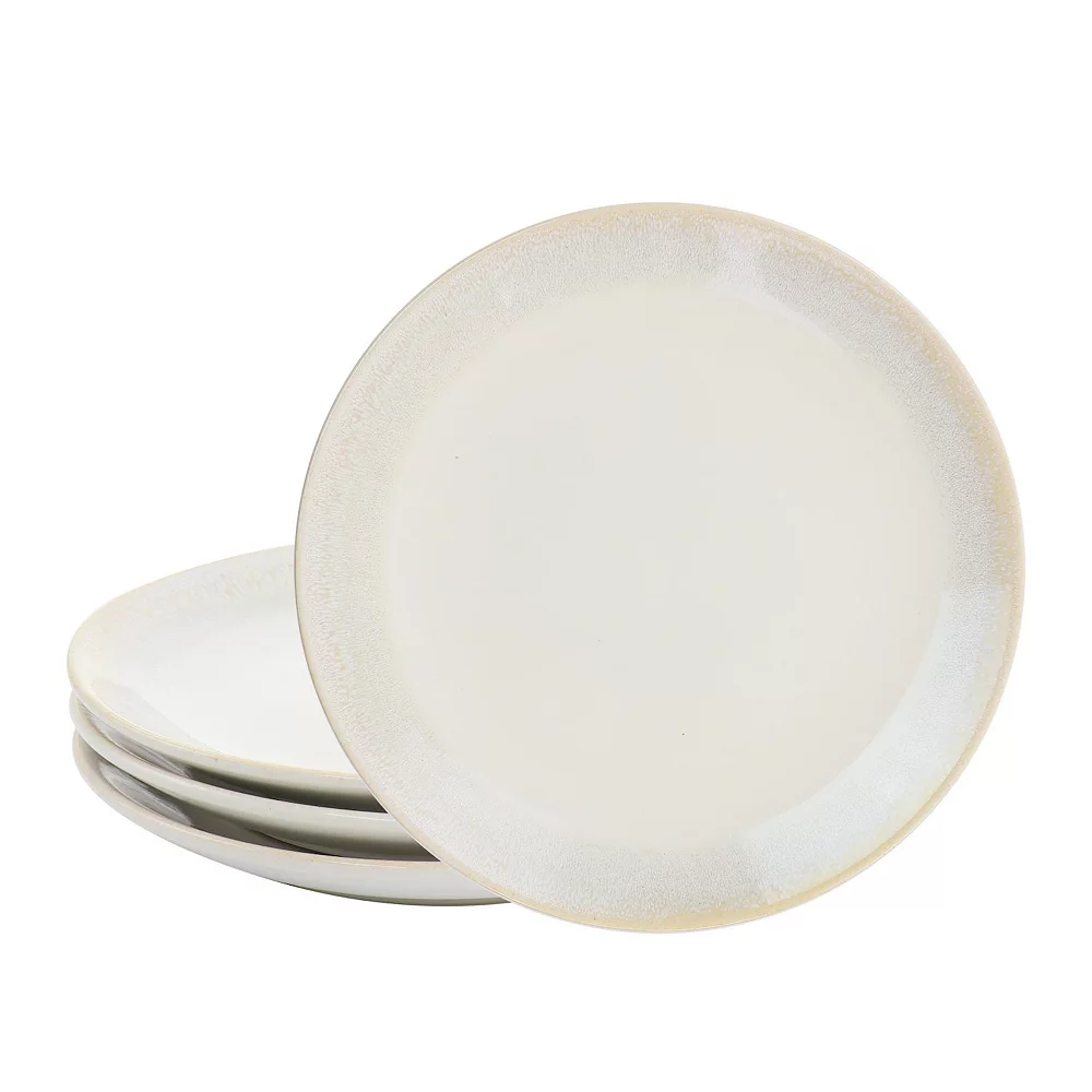 Martha Stewart 12 Piece Round Stoneware Dinnerware Set With Taupe Rim 3 Martha Stewart 12 Piece Round Stoneware Dinnerware Set With Taupe Rim - Image 3