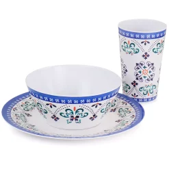Gibson Everyday Alhambra Blues 12 Piece Melamine Dinnerware Set In Blue And White 6 Gibson Everyday Alhambra Blues 12 Piece Melamine Dinnerware Set In Blue And White -Mikasa Sales 5961068 ALT2