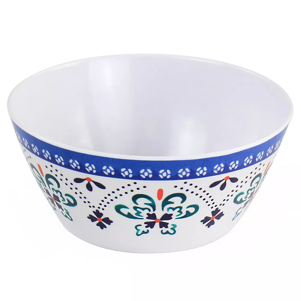 Gibson Everyday Alhambra Blues 12 Piece Melamine Dinnerware Set In Blue And White 4 Gibson Everyday Alhambra Blues 12 Piece Melamine Dinnerware Set In Blue And White - Image 4