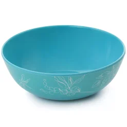 Martha Stewart 12 Piece Leafy Floral Melamine Dinnerware Set In Turquoise -Mikasa Sales 5961094 ALT2
