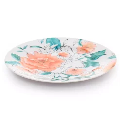 Gibson Everyday Elena Rose 12 Piece Round Melamine Dinnerware Set In White -Mikasa Sales 5961160 ALT2