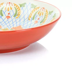 Laurie Gates California Designs Tierra 10.5 Inch Hand Painted Stoneware Pasta Bowl In Red -Mikasa Sales 5983408 ALT3