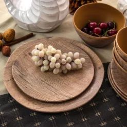 Gibson Home Woodfern 12 Piece Round Melamine Dinnerware Set In Brown 6 Gibson Home Woodfern 12 Piece Round Melamine Dinnerware Set In Brown -Mikasa Sales 5984778 ALT2