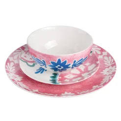 Spice By Tia Mowry Savory Saffron 18 Piece Fine Ceramic Dinnerware Set In Coral -Mikasa Sales 6034977 ALT2