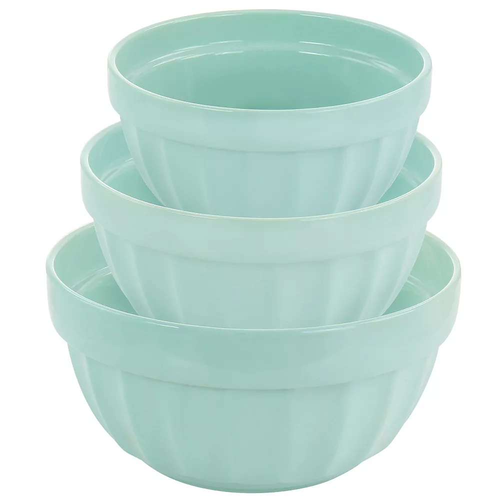Gibson Home 3 Piece Stoneware Bowl Set In Turquoise 4 Gibson Home 3 Piece Stoneware Bowl Set In Turquoise - Image 4