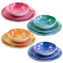 Spice By Tia Mowry Cinnamon Twist 12 Piece Melamine Dinnerware Set In Assorted Colors -Mikasa Sales 6035009 ALT2