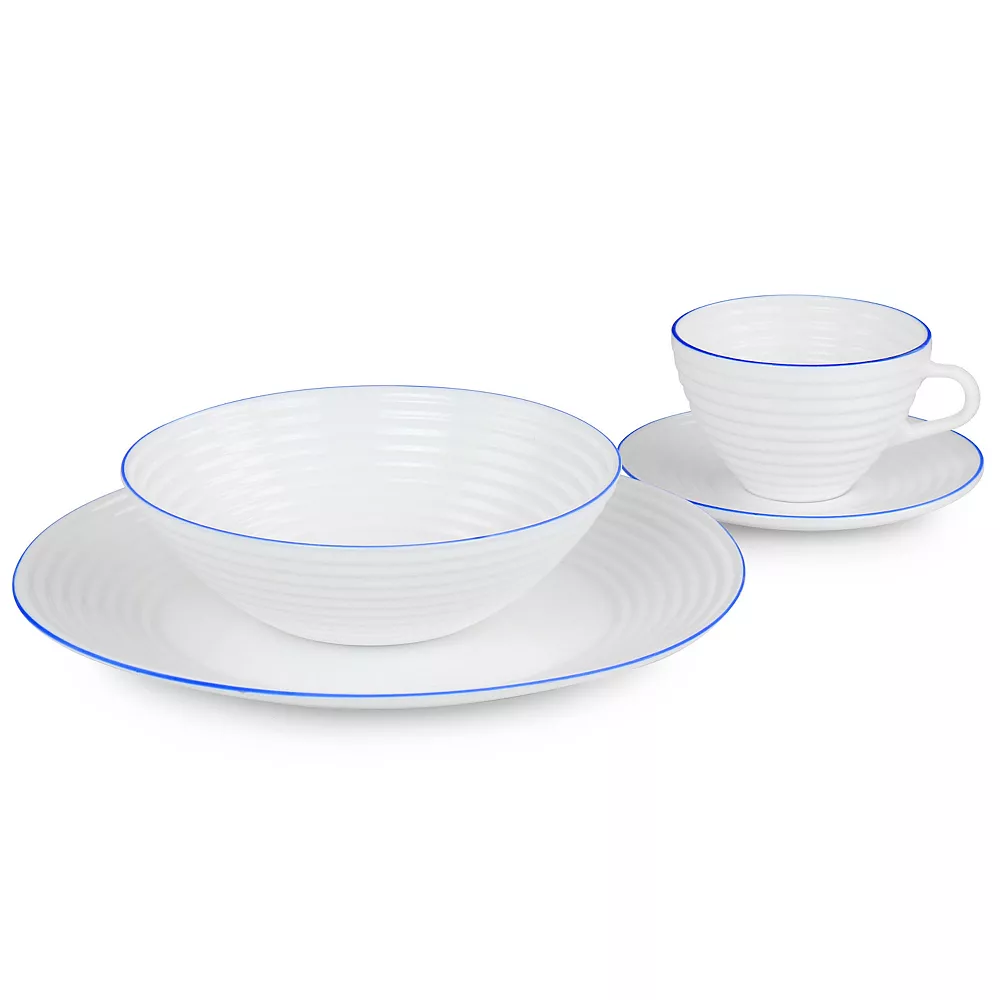 Oster Cocina Juego De Vajilla 16 Piece Opal Glass Dinnerware Set In White 2 Oster Cocina Juego De Vajilla 16 Piece Opal Glass Dinnerware Set In White - Image 2