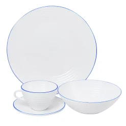 Oster Cocina Juego De Vajilla 16 Piece Opal Glass Dinnerware Set In White 6 Oster Cocina Juego De Vajilla 16 Piece Opal Glass Dinnerware Set In White -Mikasa Sales 6036000 ALT2