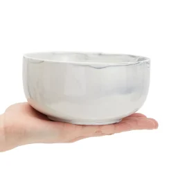 Juvale Set Of 6 Porcelain Pasta Bowls, Gray Marble Design Dinnerware For Salad And Soup (6 X 3 In, 28 Oz) -Mikasa Sales 6094696 ALT2
