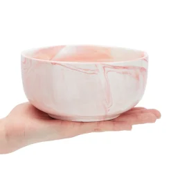 Juvale Set Of 6 Porcelain Pasta Bowls, Pink Marble Design Dinnerware For Salad And Soup (6 X 3 In, 28 Oz) -Mikasa Sales 6094751 ALT2